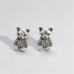 Teddy Bear Earrings| Studs| Sterling Silver| Cutest