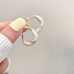 Twisted hoop enamel earrings| Simple hoops| Minimalist