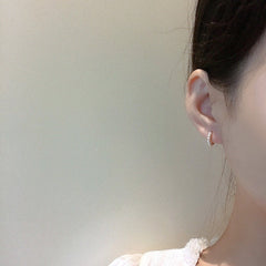 Tiny pearls hoop earrings | Hoops| Hold| Dainty| Cute| Elegant | Delicate|