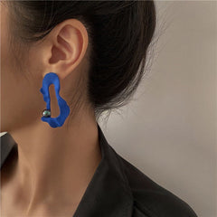 Klein Blue Water-shape Earrings