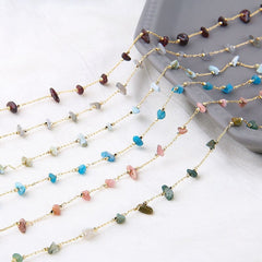 Tiny natural stone necklace | Simple| Dainty| Gift for her