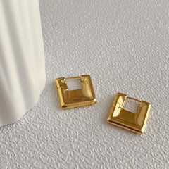 Square Hoop Earrings| Simple hoops| Hypoallergenic square hoops | Minimalism