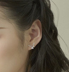 STERLING SILVER Deer earrings| Fawn earrings| Deer antler Studs| Stag head antler| Solid Sterling Silver| Dainty| Moose£üChristmas | Gifts