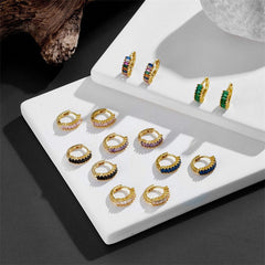 Tiny Gild Hoop Earrings| Hoops| Emerald | Sapphire | Rainbow | Pink| Purple | Dainty| Delicate| Cutest|