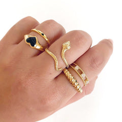 Tiny Black Heart Ring| Enamel Heart Ring| Chic | Bold | Black Heart| Dainty