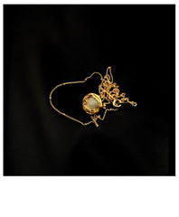 Large Pearl Moon Necklace