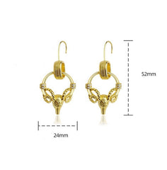 Luxurious Ram Design Real Gold Plated Anti-Tarnish Earrings