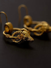 Luxurious Ram Design Real Gold Plated Anti-Tarnish Earrings