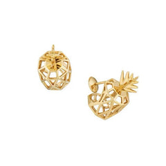 Unique Gold Pineapple Banana Carrot Earrings
