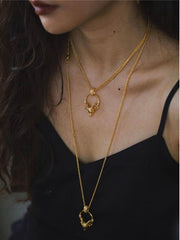 Luxurious Ram Design Real Gold Plated Anti-Tarnish Necklace