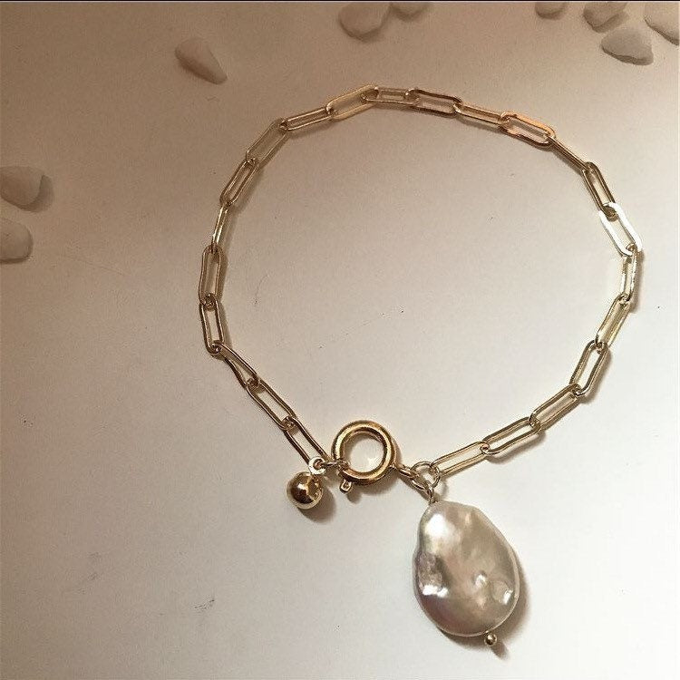 Large Baroque Pearl Bracelet