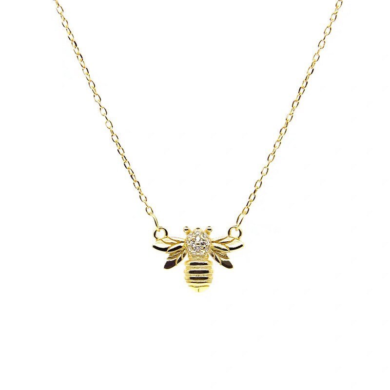 Bumble Bee & Honeycomb Necklace