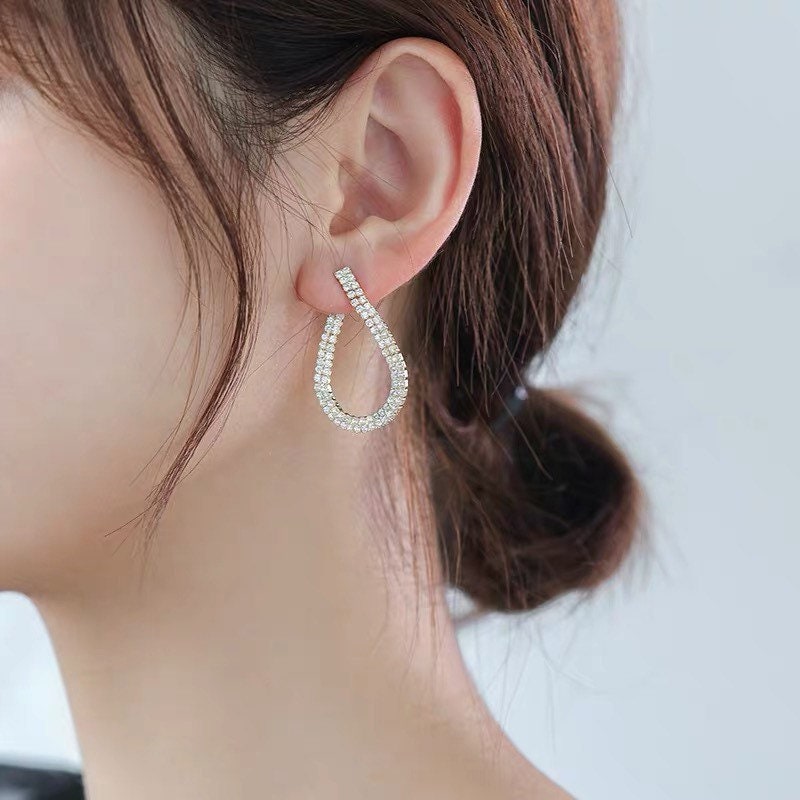 Luminous Cascade Teardrop Earrings