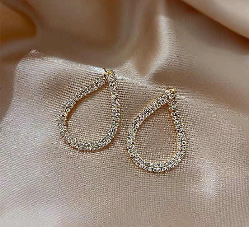 Luminous Cascade Teardrop Earrings