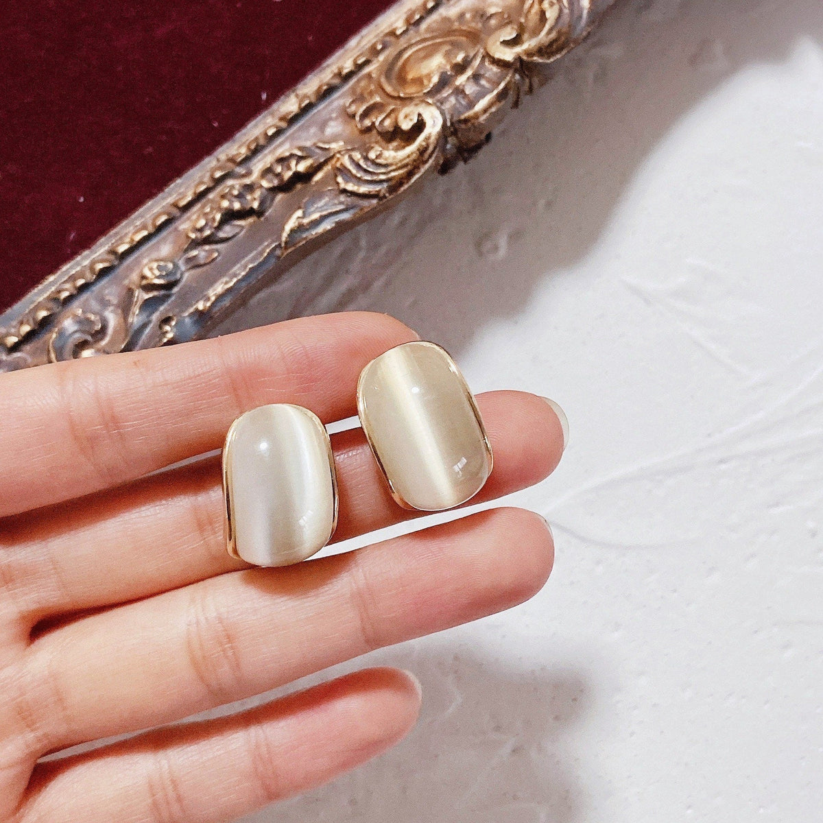 Cat¡¯s Eye Stone Earrings