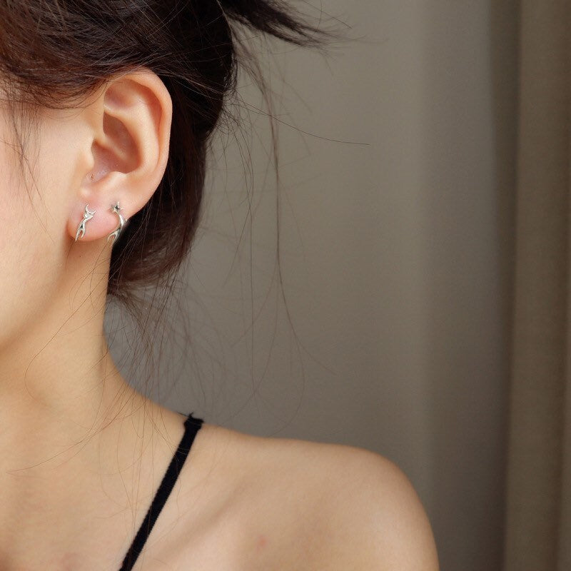 Moon Star Earrings 925 Sterling Silver