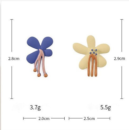 Pastel Enamel Flower Earrings