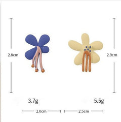 Pastel Enamel Flower Earrings
