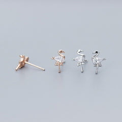 Crystal Flamingo Earrings