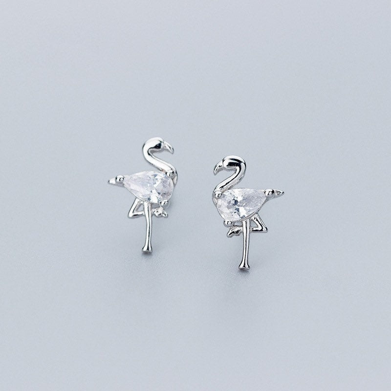 Crystal Flamingo Earrings