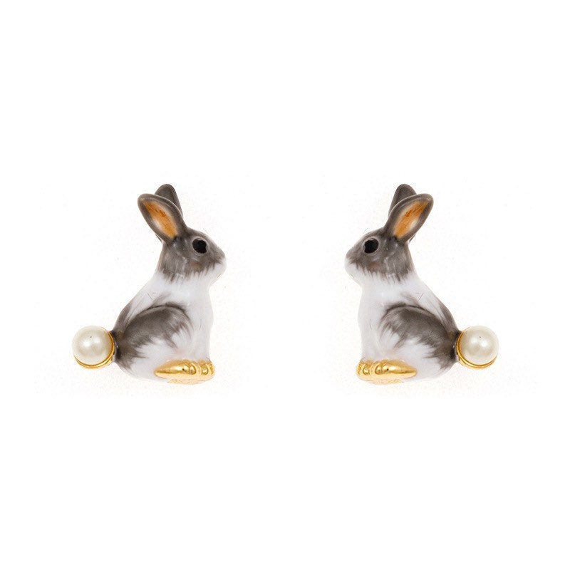 Cute Enamel Rabbit Earrings