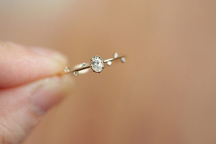 Flower Branches Adjustable Ring
