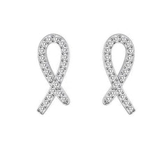 Crystal Ribbon Stud Earrings