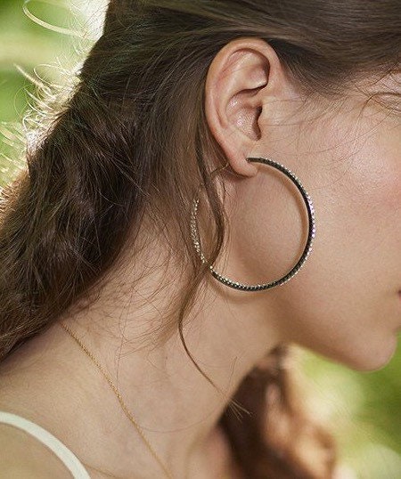 Diamond Hoop Earrings