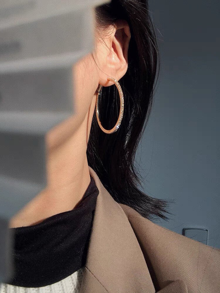 Diamond Hoop Earrings