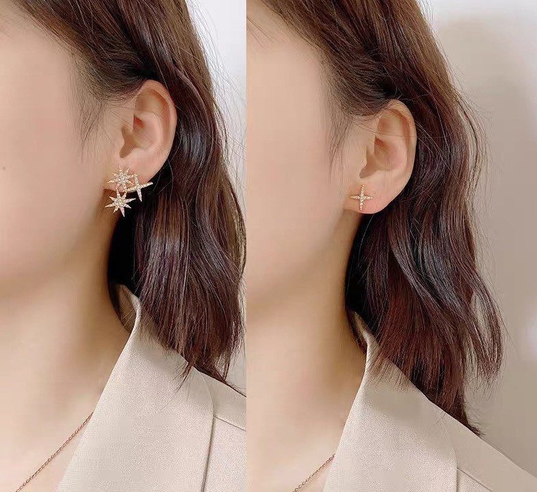 Eight-Pointed Star Earrings