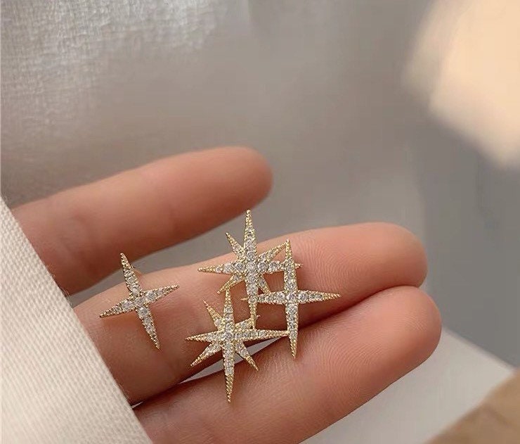 Eight-Pointed Star Earrings