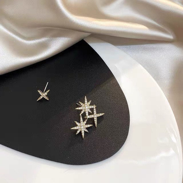 Eight-Pointed Star Earrings