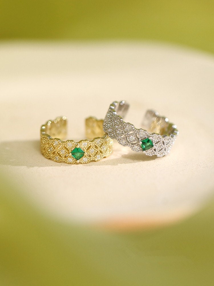 Emerald Lace Ring