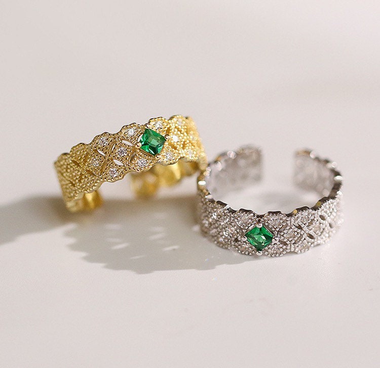 Emerald Lace Ring