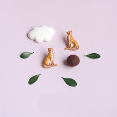 Enamel Cheetah Earrings