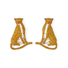Enamel Cheetah Earrings