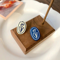 Enamel Flower Earrings