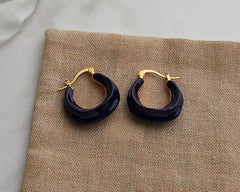 Classic Wavy Hoop Earrings