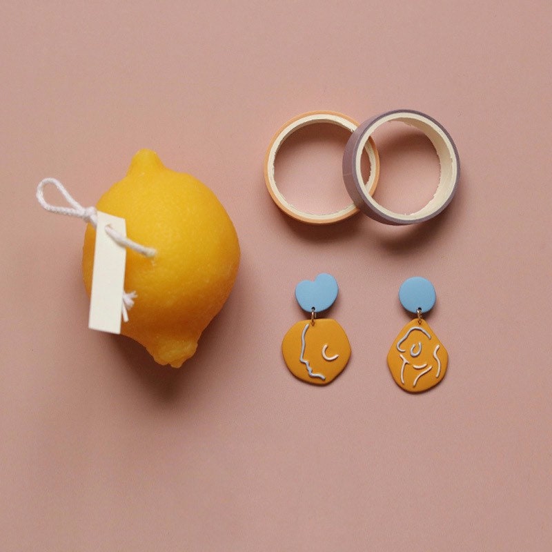 Mismatched Face Earrings