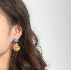 Mismatched Face Earrings