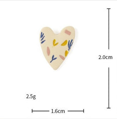 Enamel Heart Earrings