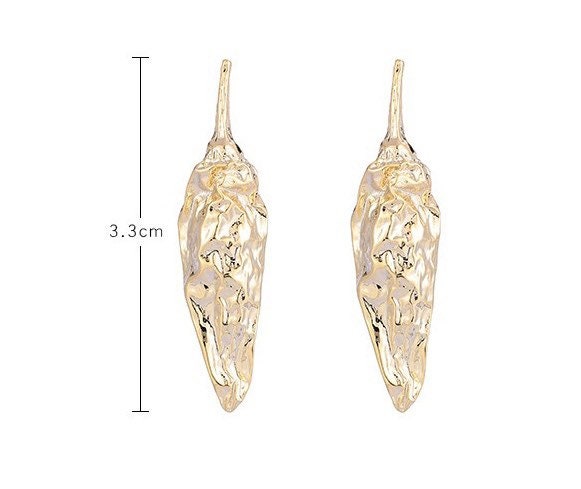 Foil Chili Pepper Earrings