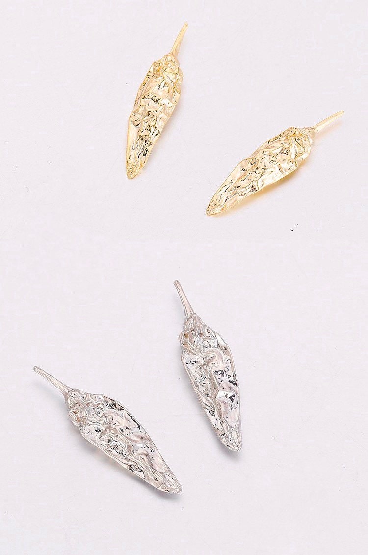 Foil Chili Pepper Earrings