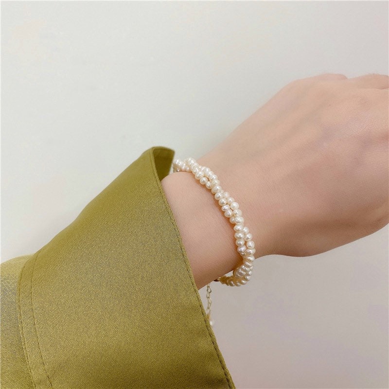 Layered Baroque Pearl Bracelet