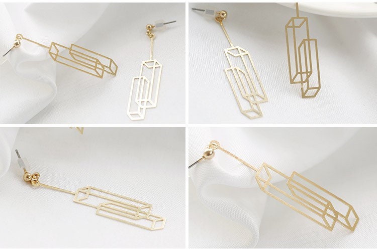 Geometric Cube Earrings