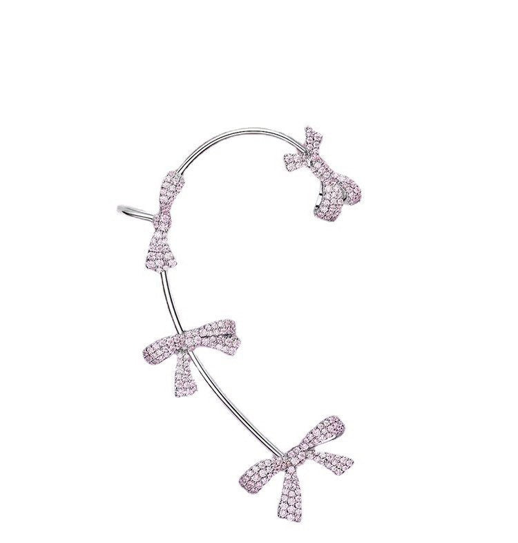 Diamond Bow Ear Cuff