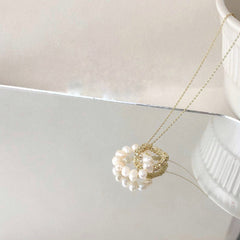 Gold Freshwater Pearl Necklace