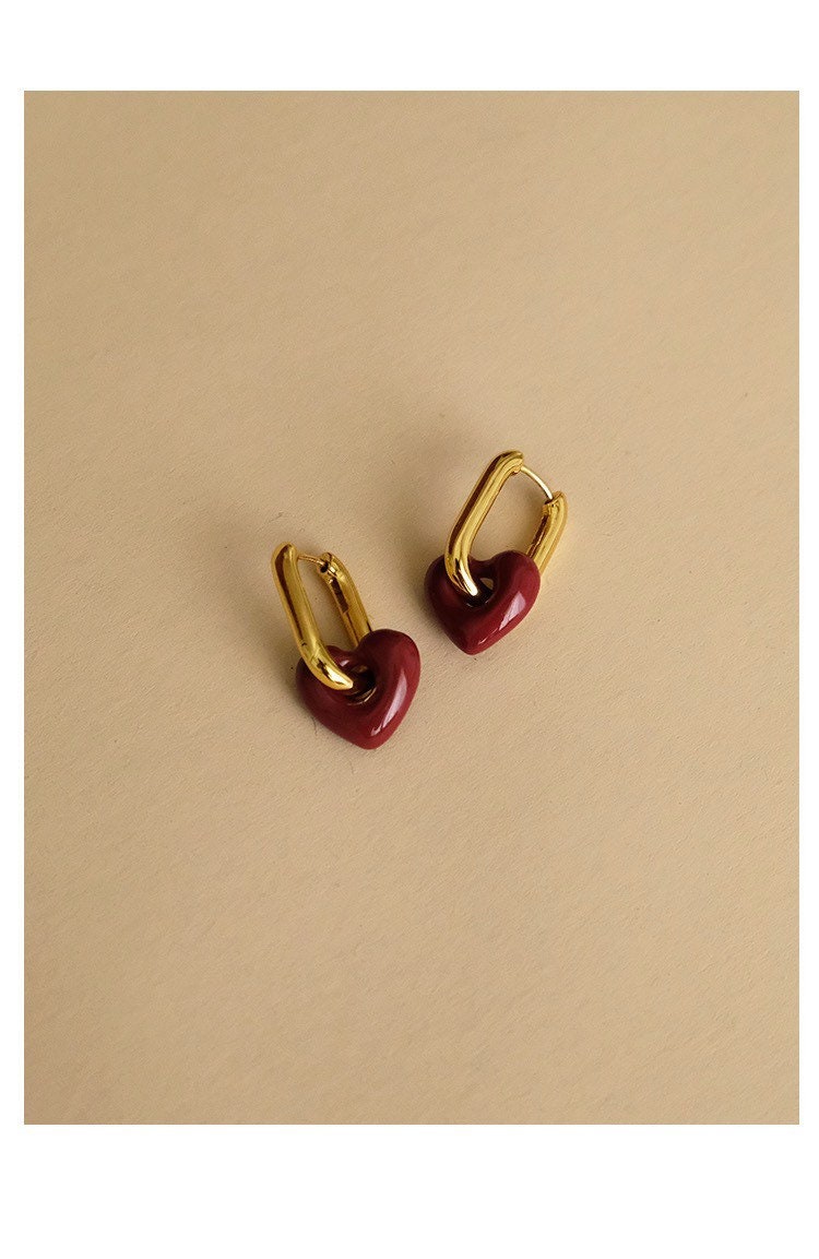 Heart Hoop Earrings