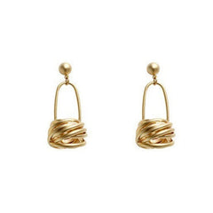 Gold Nest Drop Earrings