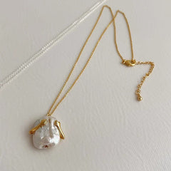 Large Pearl Embrace Necklace